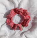 Scrunchie gumka do włosów (mini) - koral